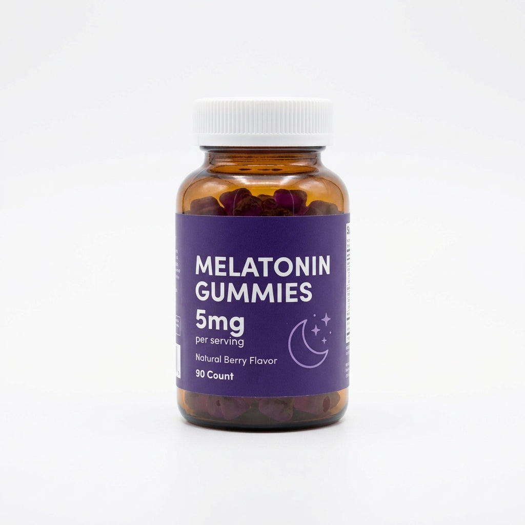 Melatonin Tabletten neben natürlicher Einschlafhilfe für Kinder